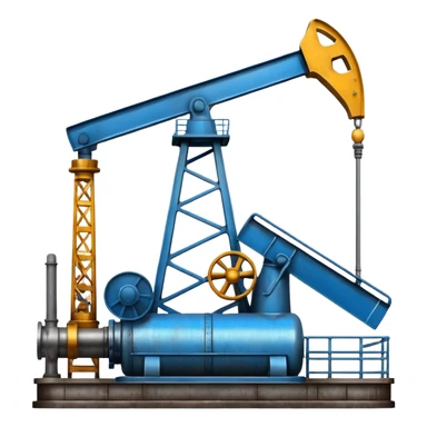 oil pumping station steel shiny sticker