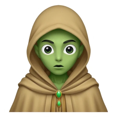 alien living in desert just face  sticker