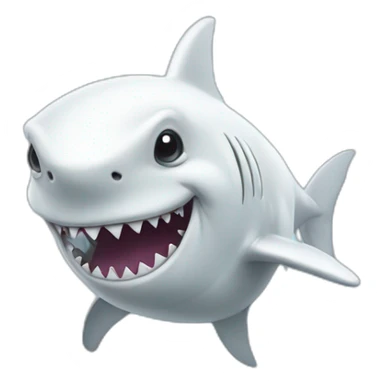 shark dressed like a ghost sticker