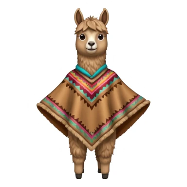 Llama con poncho sticker