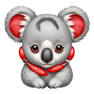 Koala with red earrings sticker