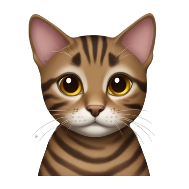 Beautiful woman long dark brown hair hug bengal cat sticker
