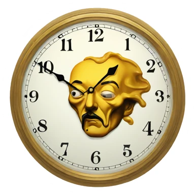 Salvador Dali Melting clock sticker