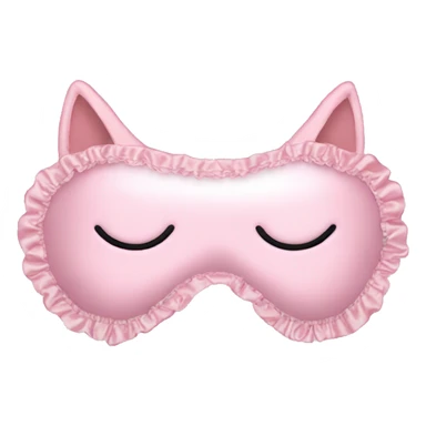 Light pink Frilly satin sleep mask without eyes sticker