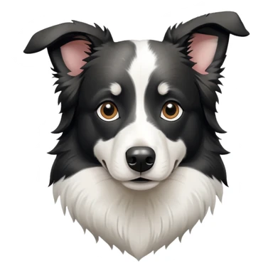 Merle border collie dog sitting sticker