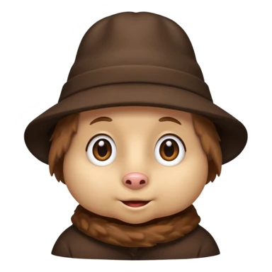 mole wearing a hat sticker