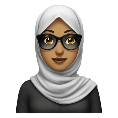 Hijabi girl wih sunglases sticker