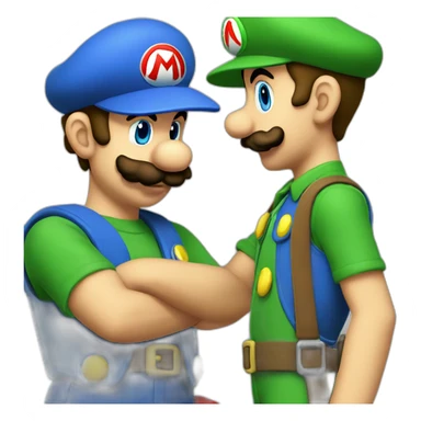 Luigi-and-mario-kissing sticker