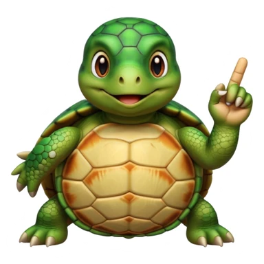 Turtle giving the middle finger sticker