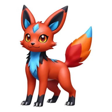 Cute Shiny Guilmon-Quilava-Litten-Umbreon-Fakémon-hybrid-creature (full body)  sticker