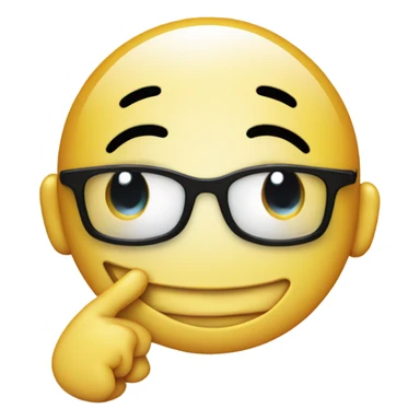 Smiley face with glasses with a middle finger  sticker