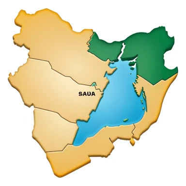 Generate a Map of Saudi sticker