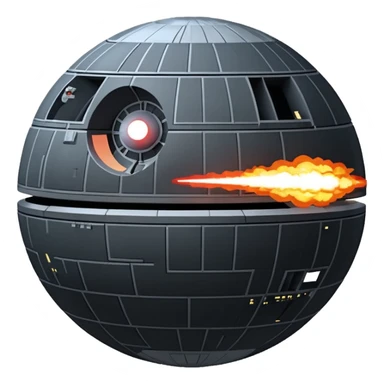 Death star firing at usa sticker