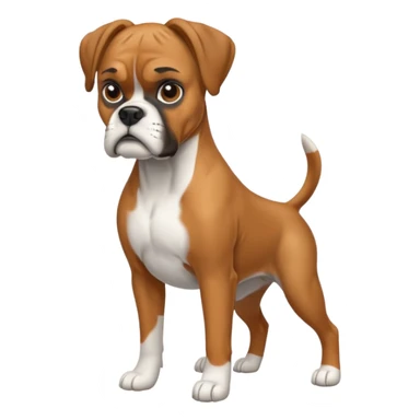 boxer dog sticker