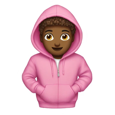 Pink palm puff hoodie sticker