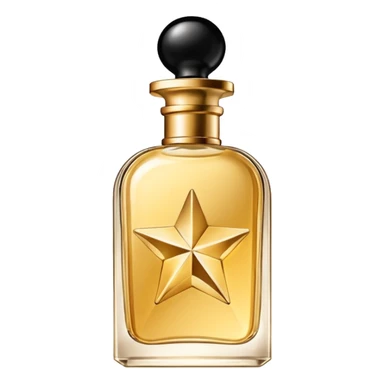 bottle of perfume gold exquisite large takes all the space

 sticker