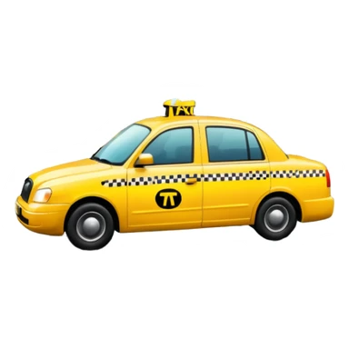 Taxi reflection + puddle, sticker