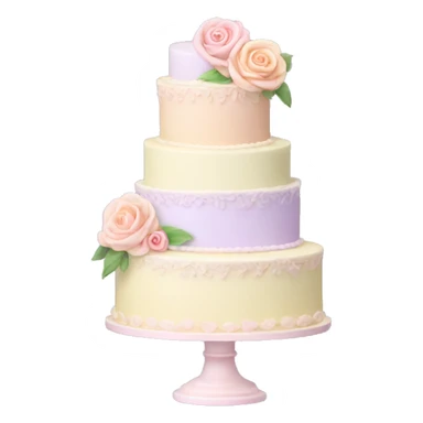 pastel wedding cake sticker