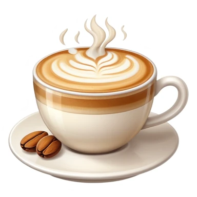 cappuccino with foam art sticker