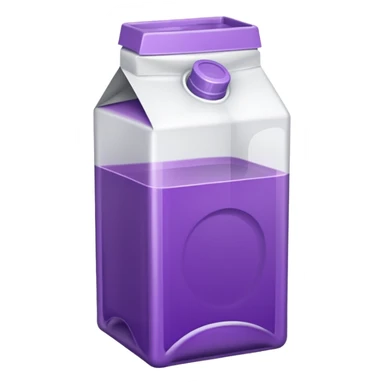 suco de caixinha branco e roxo sticker