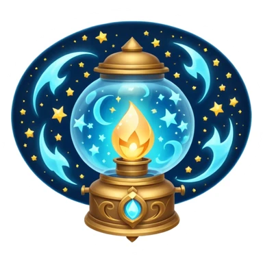 cosmic magic lantern object icon, floating lantern with arcane energy, swirling stars inside, glowing ancient runes, epic fantasy aura, 3D cartoon, mobile game icon style, centered, clean background, no text, no watermark
 sticker
