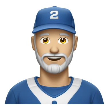 White man with gray goatee and baseball hat playing pickleball sticker