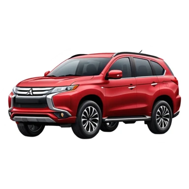 Mitsubishi SUV in red sticker