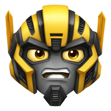 transformer bumblebee annoyed face  sticker