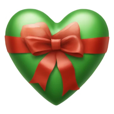 A heart wrapped in Christmas cheer sticker