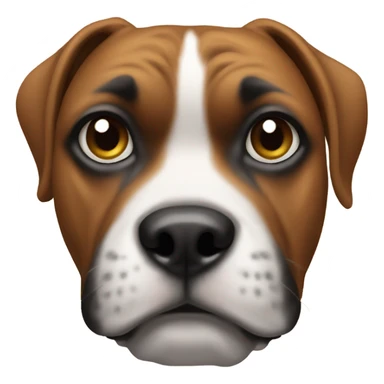 A girl boxer dog sticker