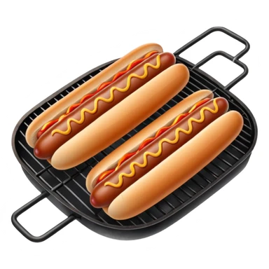 bbq hot dogs on grill sticker