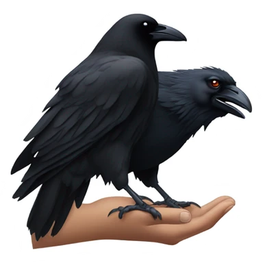Raven with buffalo in talons sticker