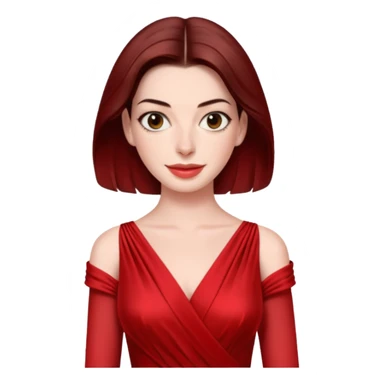 Anne Hathaway in red dress sticker