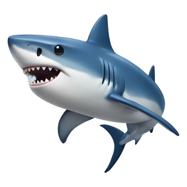 shark with navy blue bow sticker