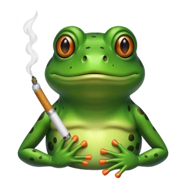 Frog smoking  sticker