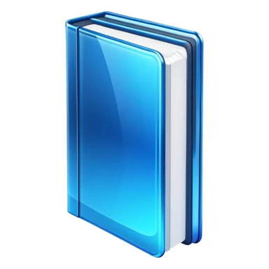 dark neon blue glass book sticker