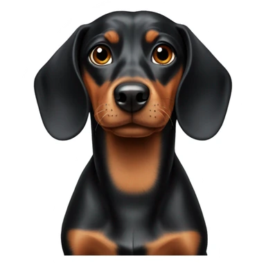 black weiner dog sticker