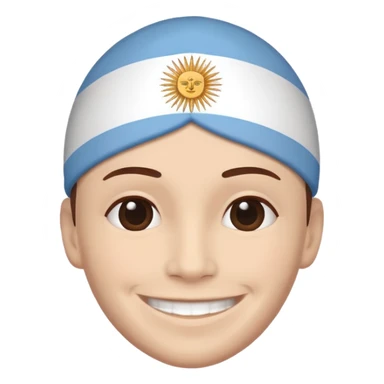 Una persona con la cabeza de la bandera de Argentina sticker