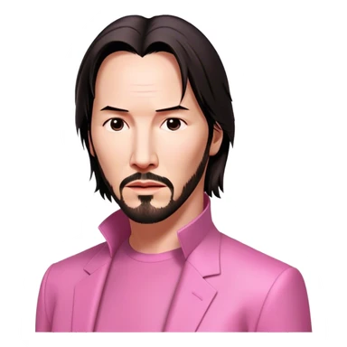 Keanu Reeves Neo Matrix pink sticker