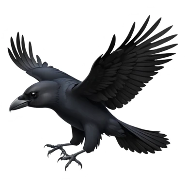 a crow starting to take off sticker