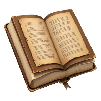 open old book low poly sticker