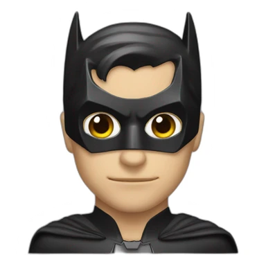 Batman Masked with total White eyes sticker