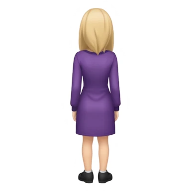 anonymous girl standing ,view from the back sticker