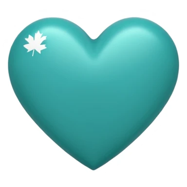 Teal heart with Canadian dollars sticker