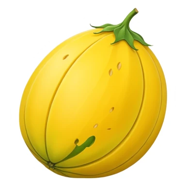 canary whole very yellow melon oval shape sticker