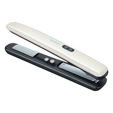 open pastel white hair straightener sticker