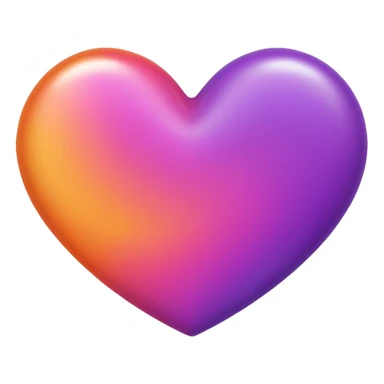 Pink purple orange heart sticker