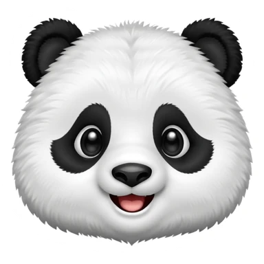 A cute panda emoji smiling sticker