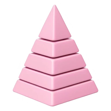 pastel pink stacking pyramid toy for babies and toddlers sticker