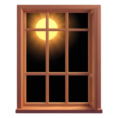 a big window with sunlight streaming through sticker